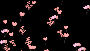 4k粉红气球爱情元素15秒视频