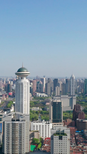 上海浦西城市建筑人民广场49秒视频