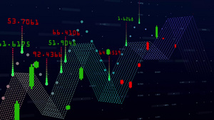 4k经济金融指标背景45秒视频