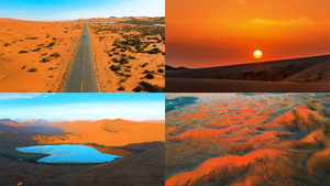 沙漠风情旅游风光宣传片87秒视频