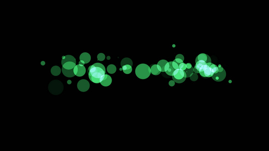 唯美梦幻绿色粒子字幕前景视频元素带透明通道视频