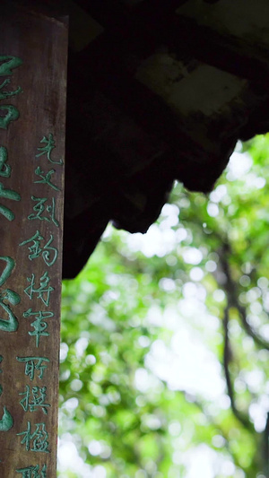 雨天寺庙屋檐空镜下雨视频古建筑7秒视频