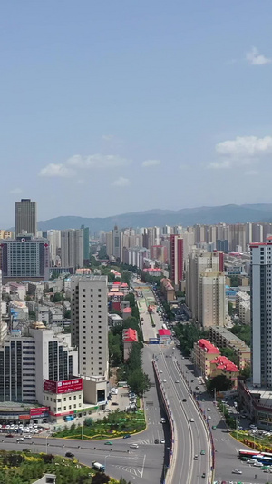 青海西宁城市风光航拍视频25秒视频