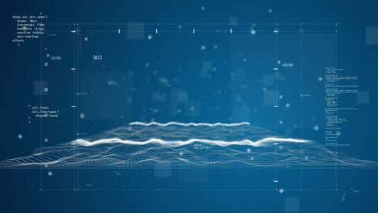 蓝色科技粒子数字HUD穿梭视频背景视频