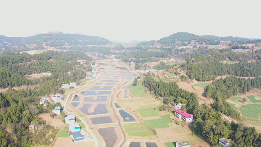 大疆无人机拍摄四川农村风景视频