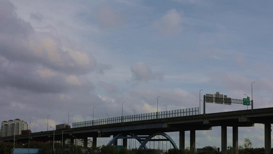 上海郊区高架桥高速公路延时合集视频