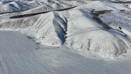 大兴安岭冬季风光山林雪景视频