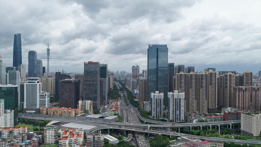 广州中山一立交城市交通视频