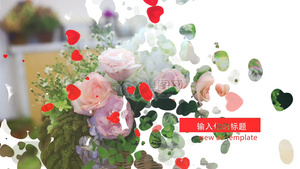 红色爱心飘扬爱情婚礼AECC2015模板68秒视频