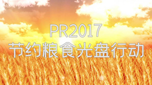 麦田简约风节约粮食相册宣传PR模板57秒视频