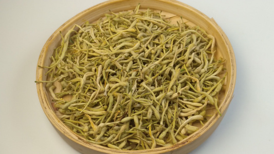 中药材植物金银花花茶视频