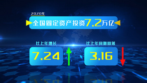 简约科技风企业年度总结AE模板63秒视频