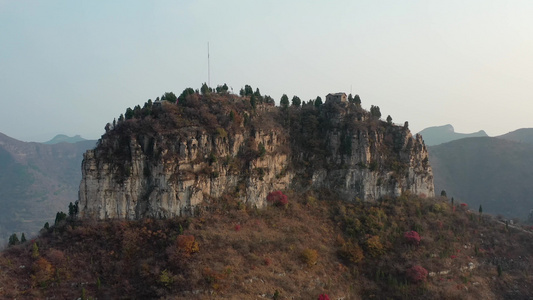 山东青州市仰天山森林公园摩云崮秋季风光视频