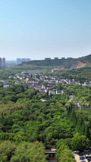 航拍苏州旺山景区旺山村最美山村29秒视频