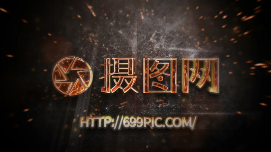 LOGO火焰标志燃烧片头AE模板视频