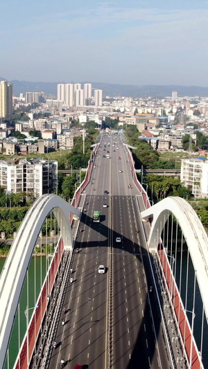 航拍柳州广雅大桥34秒视频