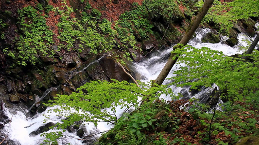 山间流淌的溪水视频