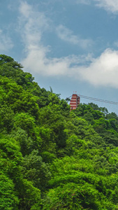 七洞沟景区高空玻璃桥延时长寿之乡视频