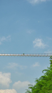 七洞沟景区高空玻璃桥延时长寿之乡视频