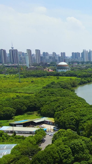 航拍常州淹城公园旅游区旅游景区144秒视频