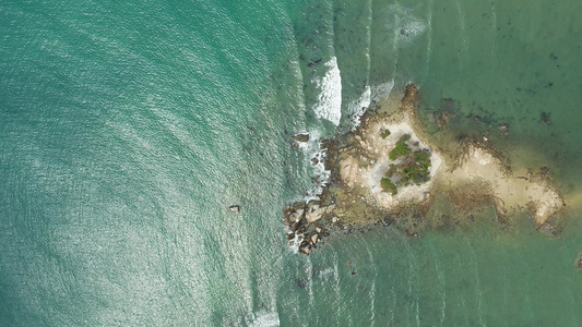 海边小岛航拍视频