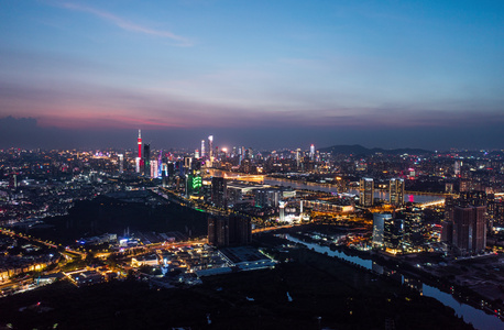 广州琶洲夜景延时视频