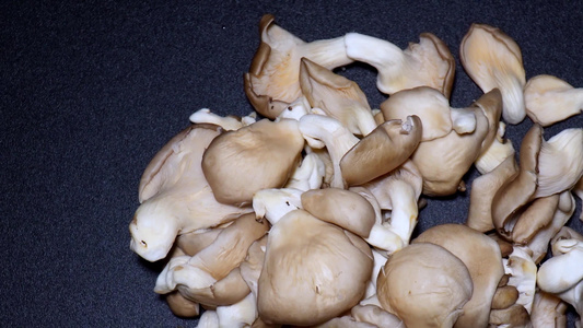 蘑菇平菇秀珍菇食用菌食材视频