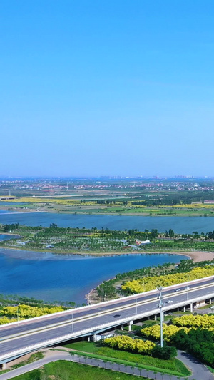 航拍正定自贸区滹沱河大桥河北自贸区55秒视频
