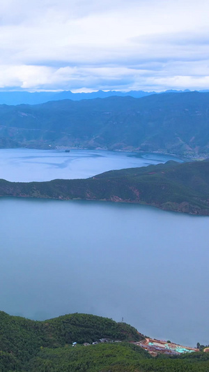 航拍云南泸沽湖风景区航拍泸沽湖58秒视频