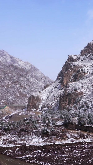 实拍青海海北祁连山雪景自治州31秒视频