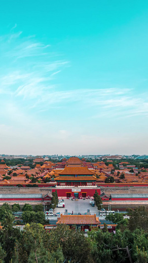 延时北京故宫博物馆全景素材北京历史21秒视频