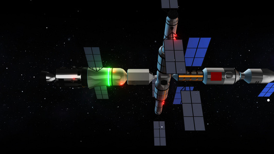4K神州飞船对接背景视频