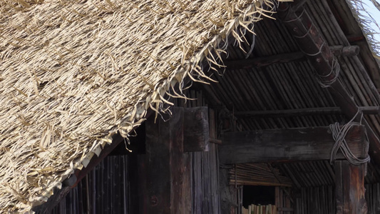 阿美族住屋茅草屋少数民族园台湾景区视频