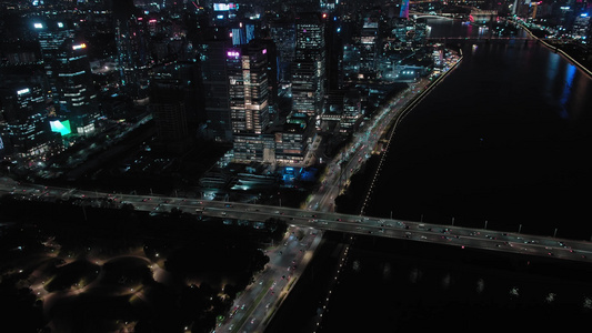 4k广州琶洲建筑大景视频
