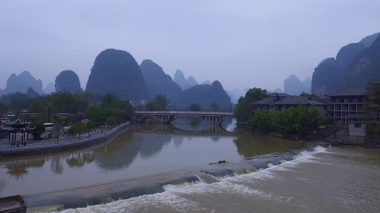 桂林山水桂林风景航拍桂林景色桂林山水云雾缭绕桂林雨天航拍视频