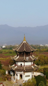 航拍安徽桃花潭风景区文昌阁与天下第一祠堂视频合集旅游景点视频