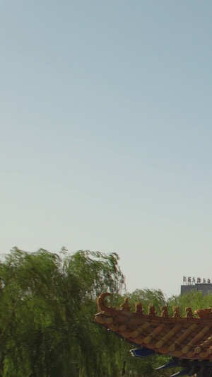 5A景点河北邯郸永年广府古城景点古寺庙甘露寺航拍视频古建筑50秒视频