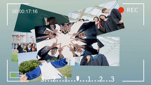 拍照毕业季相册会声会影模板72秒视频