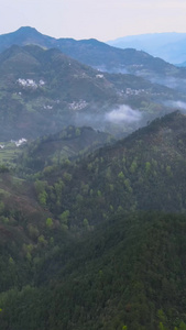 航拍皖南大山中的山村村落民居深山老林视频