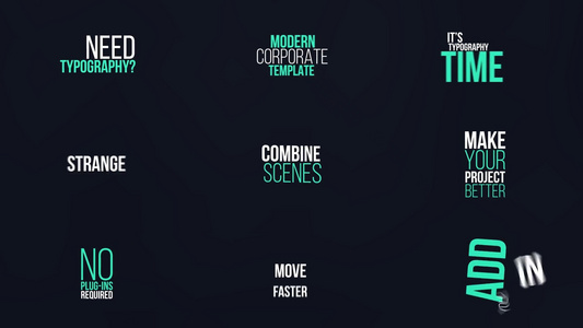 30组动态文字标题动画AEcs6模板视频