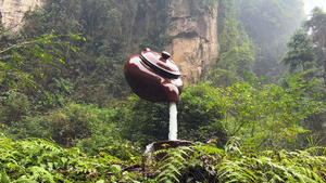 下雨天气候自然风光旅游茶壶景观4k素材55秒视频