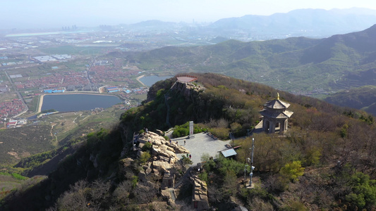 航拍5A景区江苏最高峰花果山玉女峰视频视频