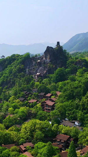 航拍富春江沿岸风景建筑合集大自然78秒视频