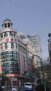 上海南京东路新世界车流CBD视频
