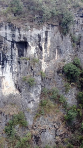 航拍湘西大峡谷悬崖峭壁自然风光视频