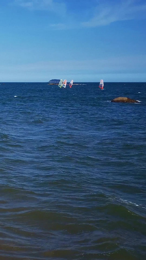 实拍夏日海边沙滩23秒视频