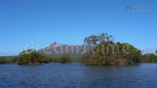 从奥努马湖观赏风景视频