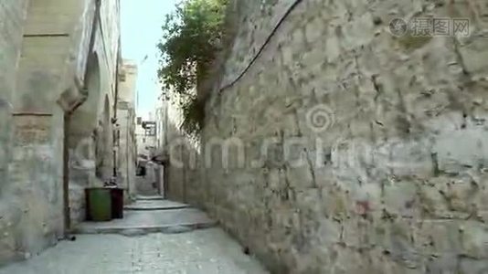 在耶路撒冷老城漫步视频