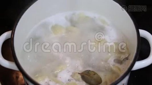 在沸水锅里煮饺子视频