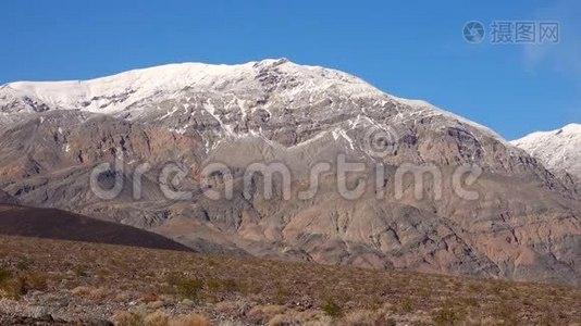 内华达山脉在雪中死亡谷国家公园视频